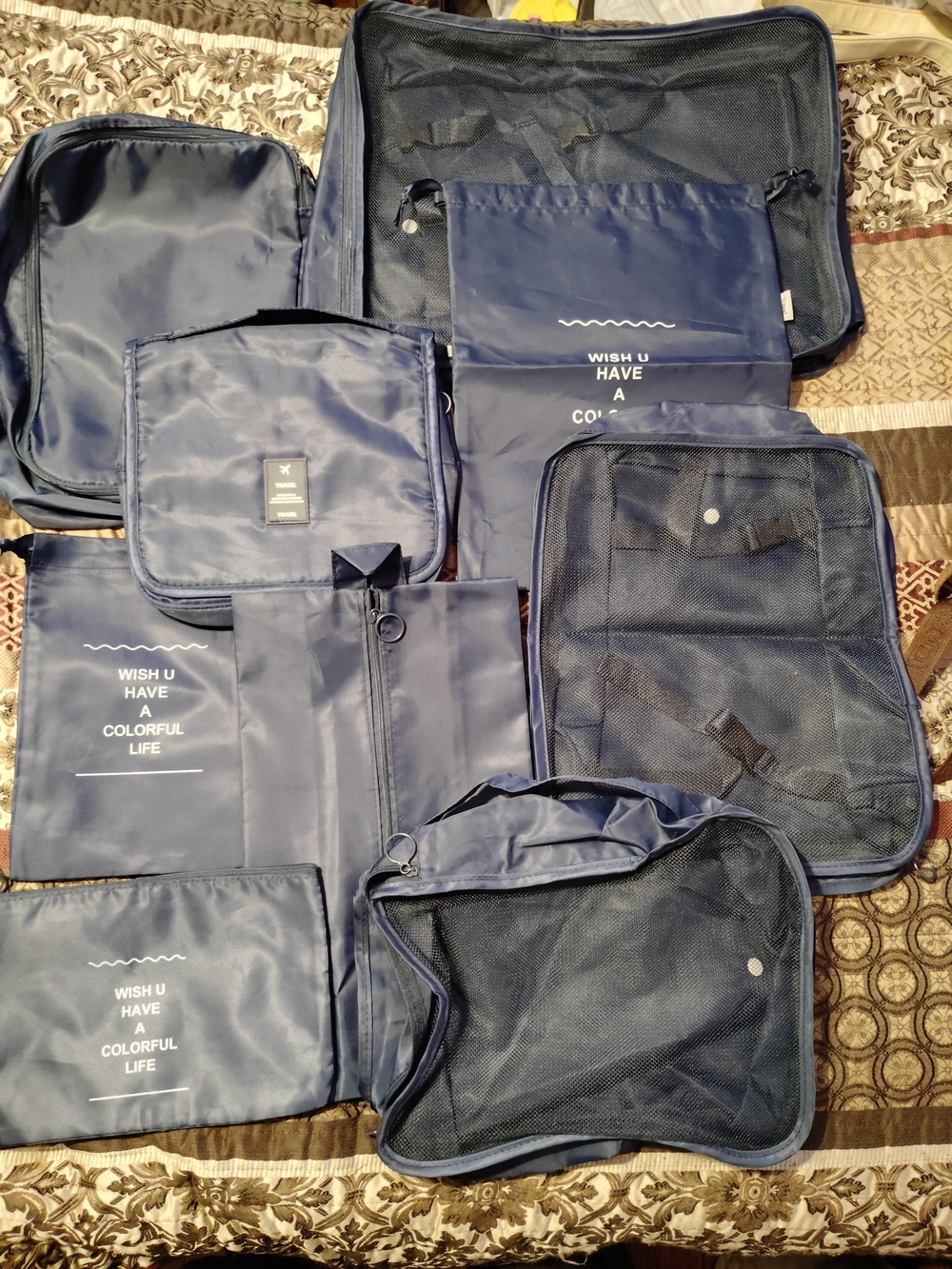 Travel 9pc Navy Packing Cube Set